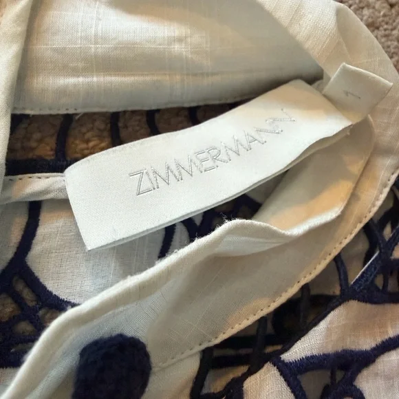 Zimmermann Lyre Embroidered Shirt Dress - Picture 3 of 10